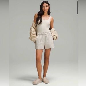 Lululemon Wundermost Soft Nulu Square-Neck Sleeveless Bodysuit Mojave Tan Size M